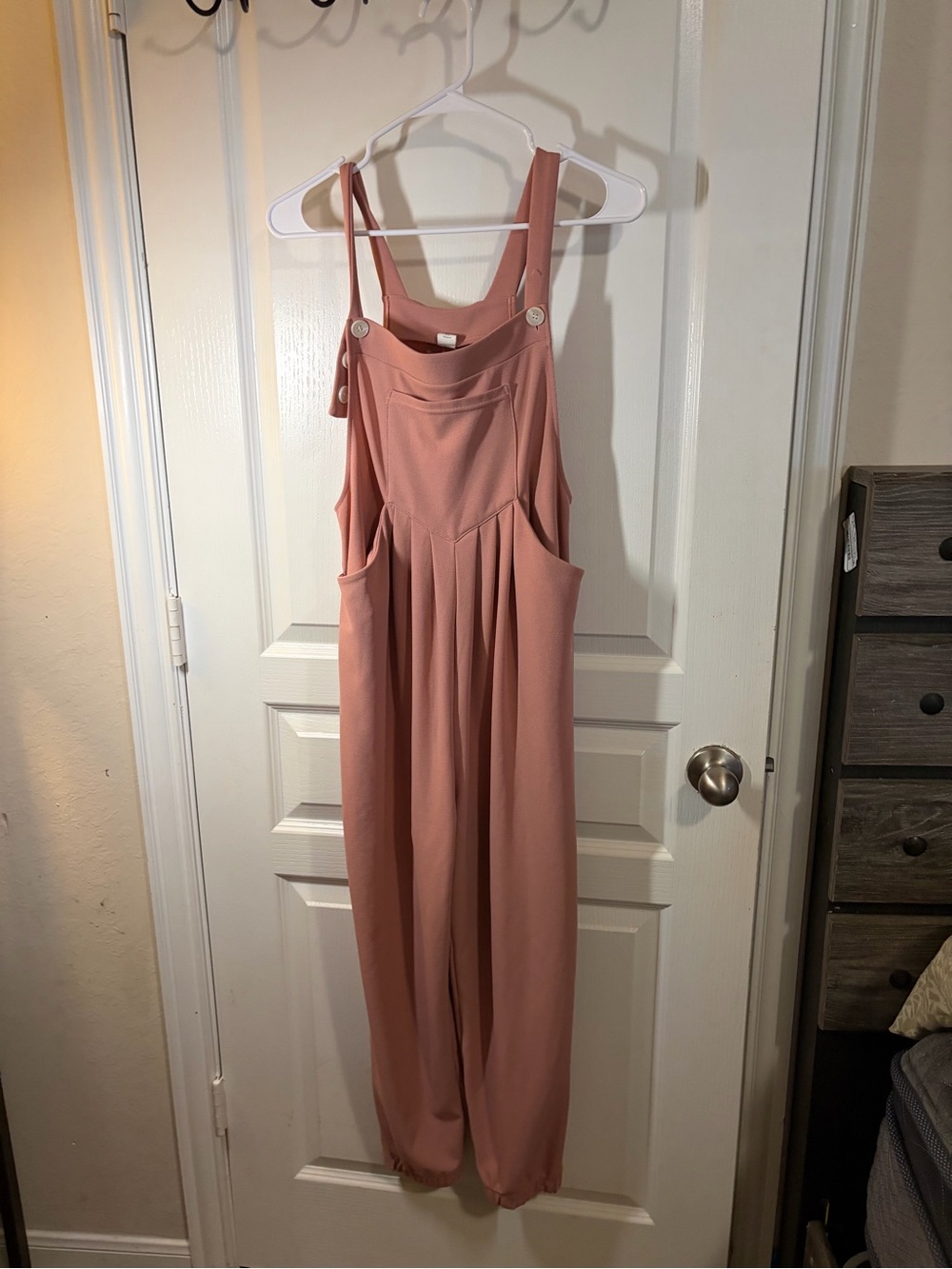 HALARA Rose Pink Wide-Leg Jumpsuit with Pockets